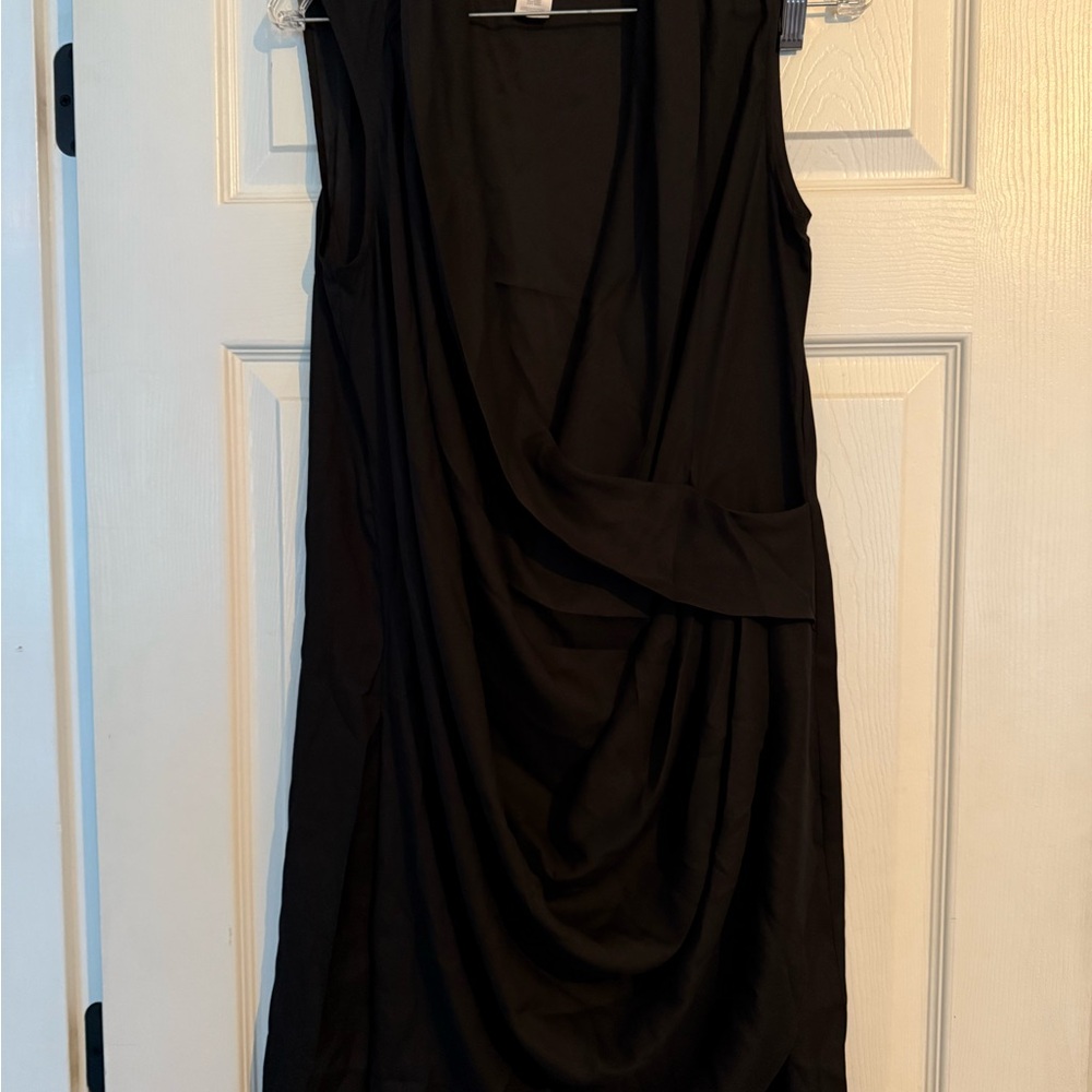 mark. Black Ruched Cowl Neck Mini Dress
